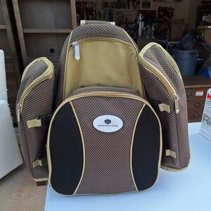 Brown and Tan Backpack